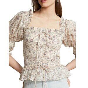 Polo Ralph Lauren Cottagecore Floral Botanical Print Bohemian Peasant Blouse M